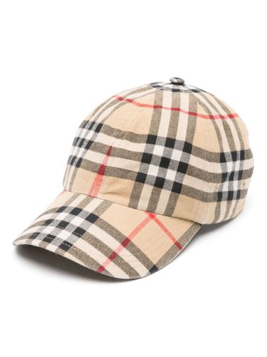 Burberry Check Motif Baseball Cap - Burberry - Modalova