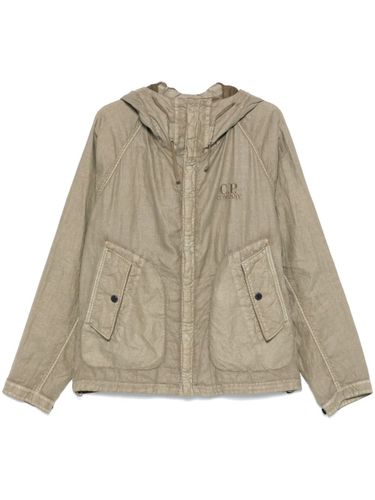 Wax Googgle Linen Jacket - C.P. COMPANY - Modalova