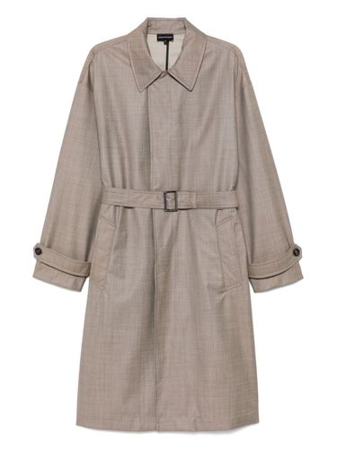 Emporio Armani Wool Belted Coat - Emporio Armani - Modalova
