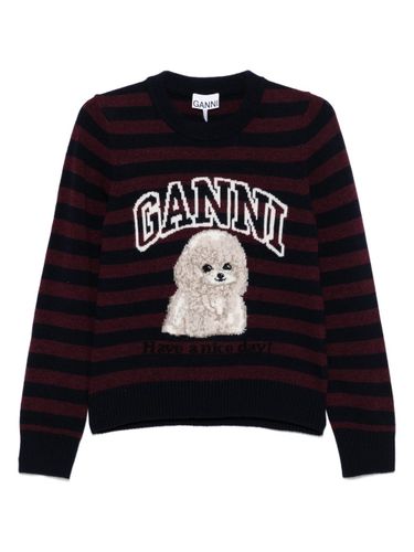 GANNI Poodle Wool Crewneck Sweater - GANNI - Modalova