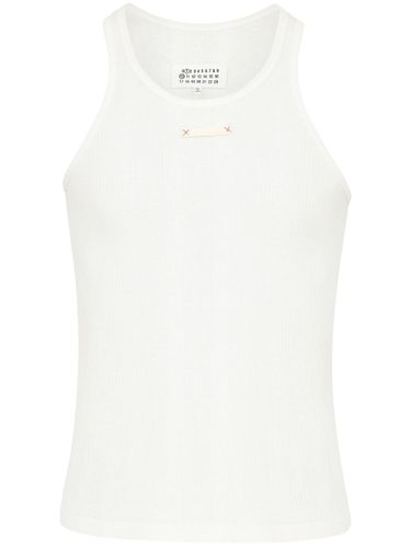 Logo Cotton Blend Tank Top - Maison Margiela - Modalova