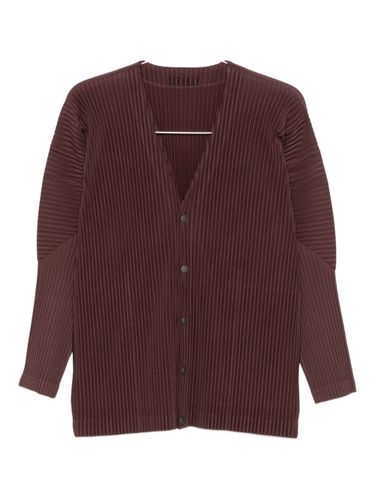 Pleated V-Necked Cardigan - HOMME PLISSE' ISSEY MIYAKE - Modalova