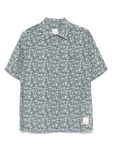 Printed Linen Blend Shirt - Emporio Armani - Modalova