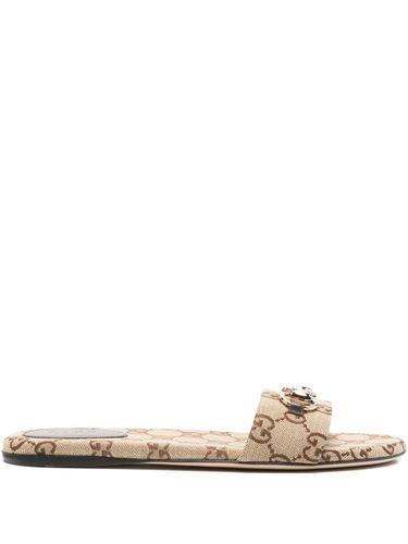 Gucci Gg Canvas Flat Sandals - Gucci - Modalova