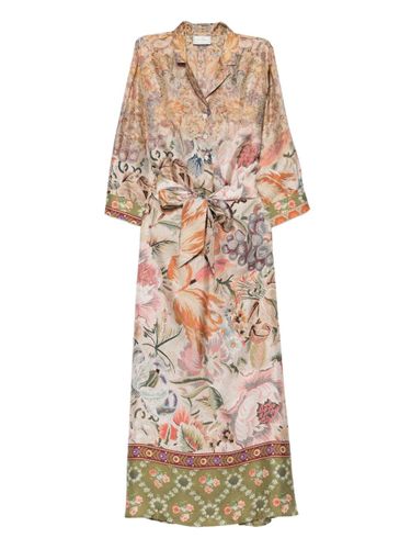Printed Silk Long Dress - Pierre Louis Mascia - Modalova