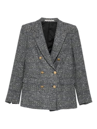 Wool Blend Double-Breasted Jacket - Tagliatore - Modalova