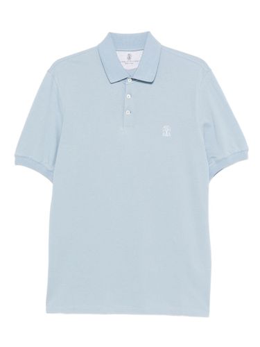 Logo Cotton Polo Shirt - Brunello Cucinelli - Modalova