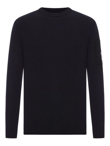 Logo Wool Crewneck Sweater - C.P. COMPANY - Modalova