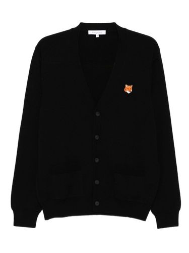 Fox Head Wool Cardigan - MAISON KITSUNE' - Modalova