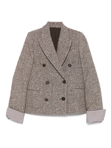 Wool And Silk Jacket - Brunello Cucinelli - Modalova