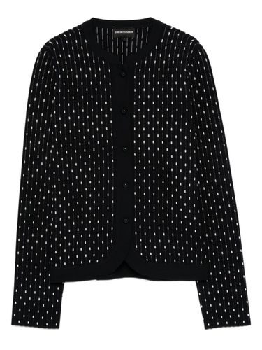 Dotted Crewneck Cardigan - Emporio Armani - Modalova