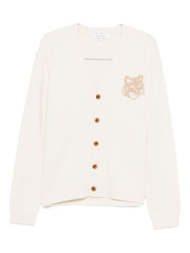 Wool V-Necked Cardigan - MAISON KITSUNE' - Modalova