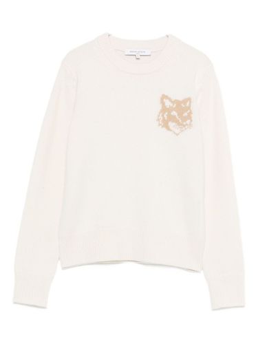 Fox Head Wool Crewneck Jumper - MAISON KITSUNE' - Modalova