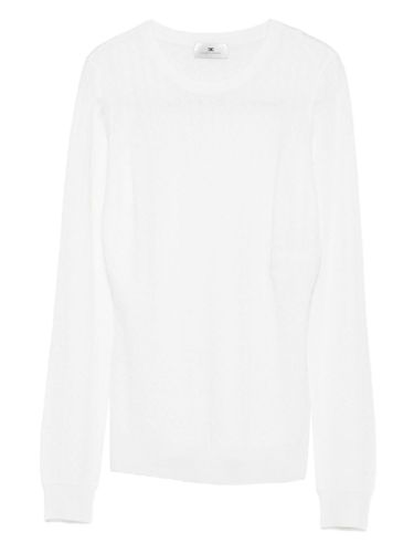Wool Blend Crewneck Sweater - Elisabetta Franchi - Modalova