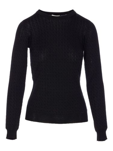 Wool Blend Crewneck Sweater - Elisabetta Franchi - Modalova