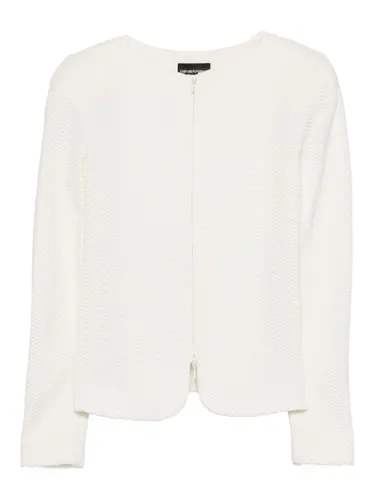 Cotton Blend Blazer Jacket - Emporio Armani - Modalova