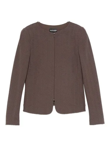 Cotton Blend Blazer Jacket - Emporio Armani - Modalova