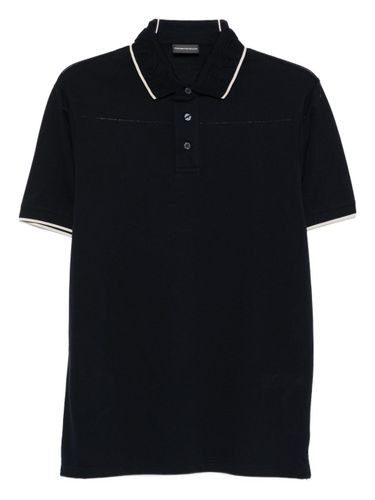 Logo Cotton Polo Shirt - Emporio Armani - Modalova