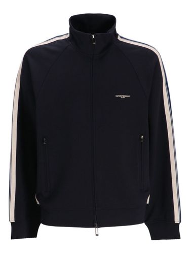 Logo Cotton Zipped Sweatshirt - Emporio Armani - Modalova