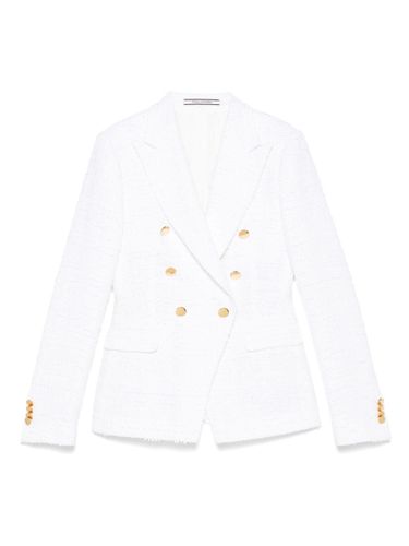 Cotton Single-Breasted Jacket - Tagliatore - Modalova