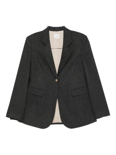 Flannel Single-Breasted Jacket - Alysi - Modalova
