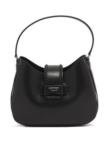 Medium Leather Hobo Bag - Emporio Armani - Modalova