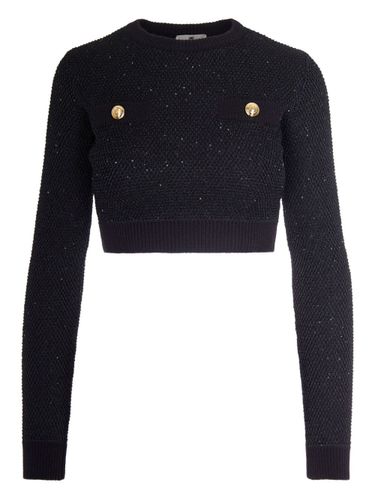 Wool Crewneck Sweater - Elisabetta Franchi - Modalova