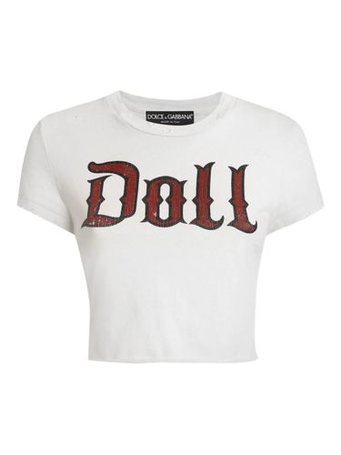 Printed Cotton T-Shirt - Dolce & Gabbana - Modalova