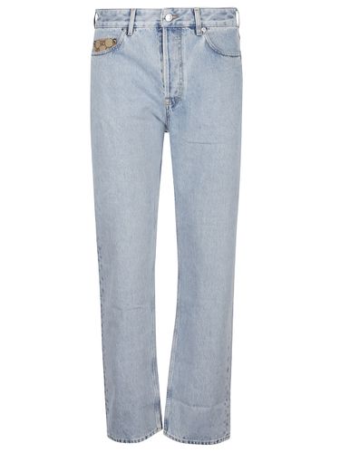Gucci Faded Jeans With Gg Insert - Gucci - Modalova