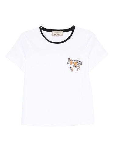 Embroidered Cotton T-Shirt - ALESSANDRO ENRIQUEZ - Modalova