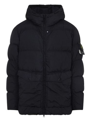 Down Jacket With Compass Application - Stone Island - Modalova