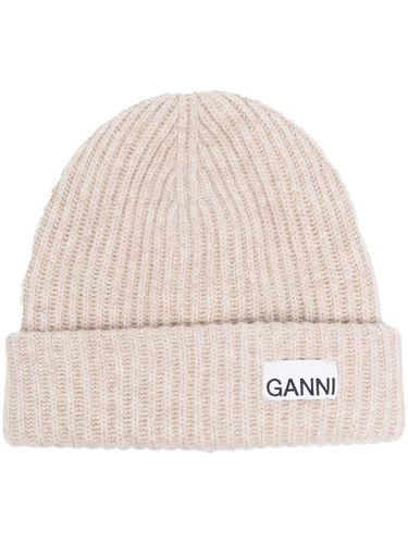 GANNI Wool Ribbed Beanie - GANNI - Modalova
