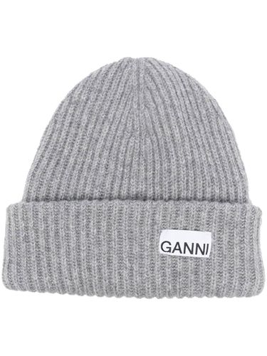 GANNI Wool Ribbed Beanie - GANNI - Modalova