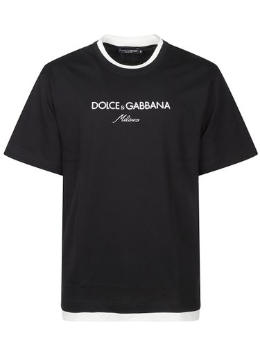 Short Sleeve T-Shirt With Logo - Dolce & Gabbana - Modalova