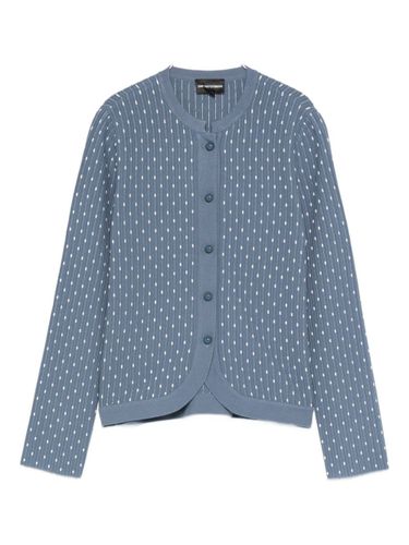 Dotted Crewneck Cardigan - Emporio Armani - Modalova