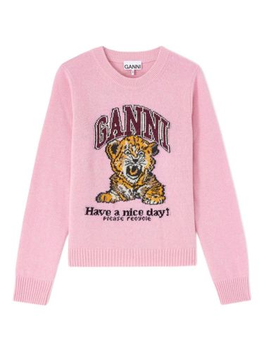 GANNI Wool Crewneck Sweater - GANNI - Modalova