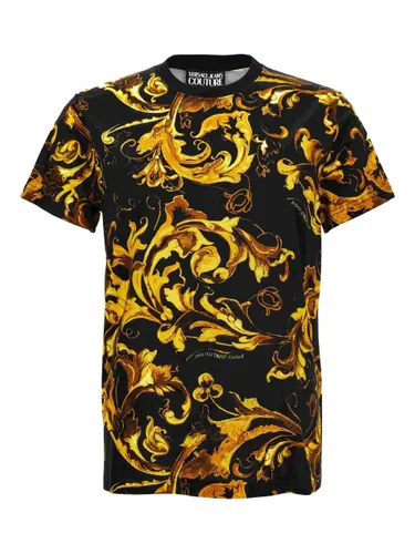 Baroque Printed T-Shirt - VERSACE JEANS COUTURE - Modalova