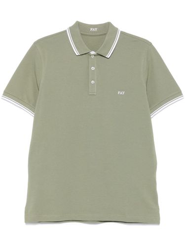 Fay Contrasting Collar Polo - Fay - Modalova
