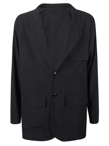 Single-Breasted Wool Crepe Jacket - Giorgio Armani - Modalova