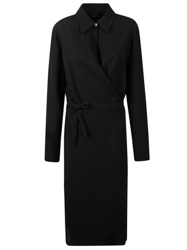 Pinko Folded Long Dress With Belt - Pinko - Modalova