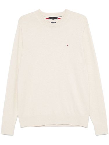 Crew Neck Sweater With Logo - Tommy Hilfiger - Modalova