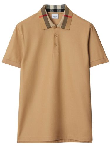 Check Collar Cotton Polo Shirt - Burberry - Modalova