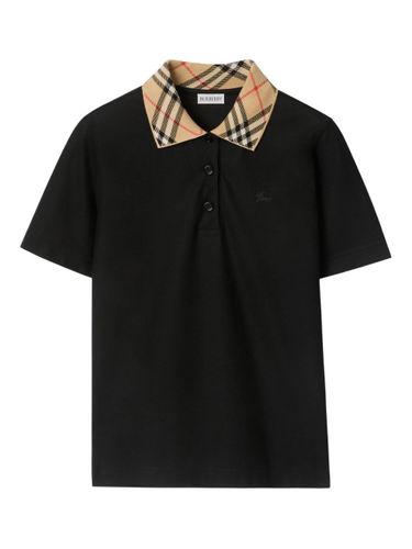 Check Collar Cotton Polo Shirt - Burberry - Modalova