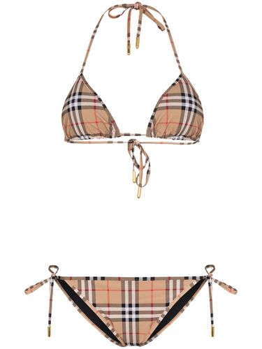 Burberry Check Triangle Bikini Set - Burberry - Modalova