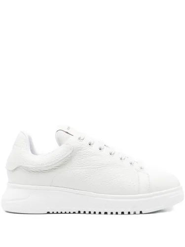 Emporio Armani Leather Sneakers - Emporio Armani - Modalova