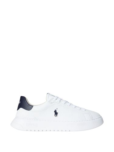 Leather Sneakers With Logo - POLO RALPH LAUREN - Modalova