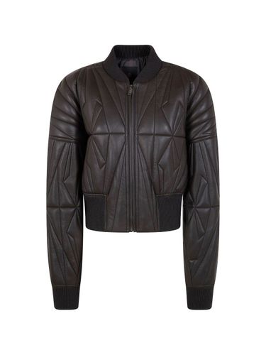 Leather Bomber Jacket - MONCLER + RICK OWENS - Modalova