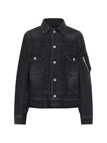 Denim And Nylon Blouson Jacket - Sacai - Modalova