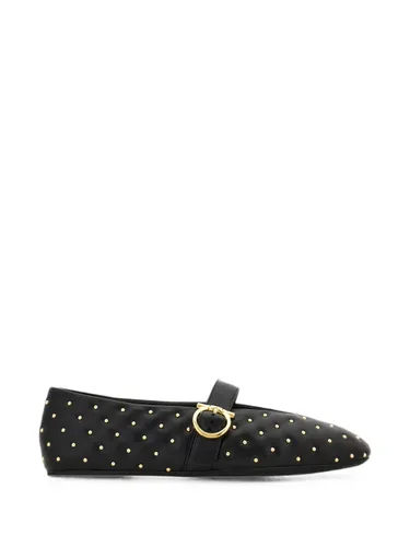 Leather Quilted Ballet Flats - Ferragamo - Modalova