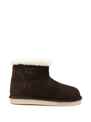 Miu Miu Suede Leather Boots - Miu Miu - Modalova